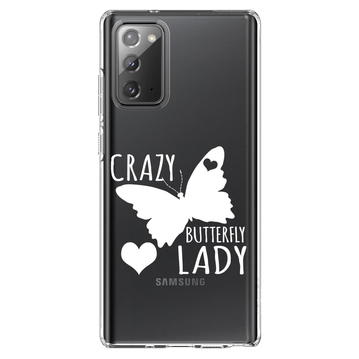 Crazy Butterfly Lady Clear Shockproof iPhone Case, view 8