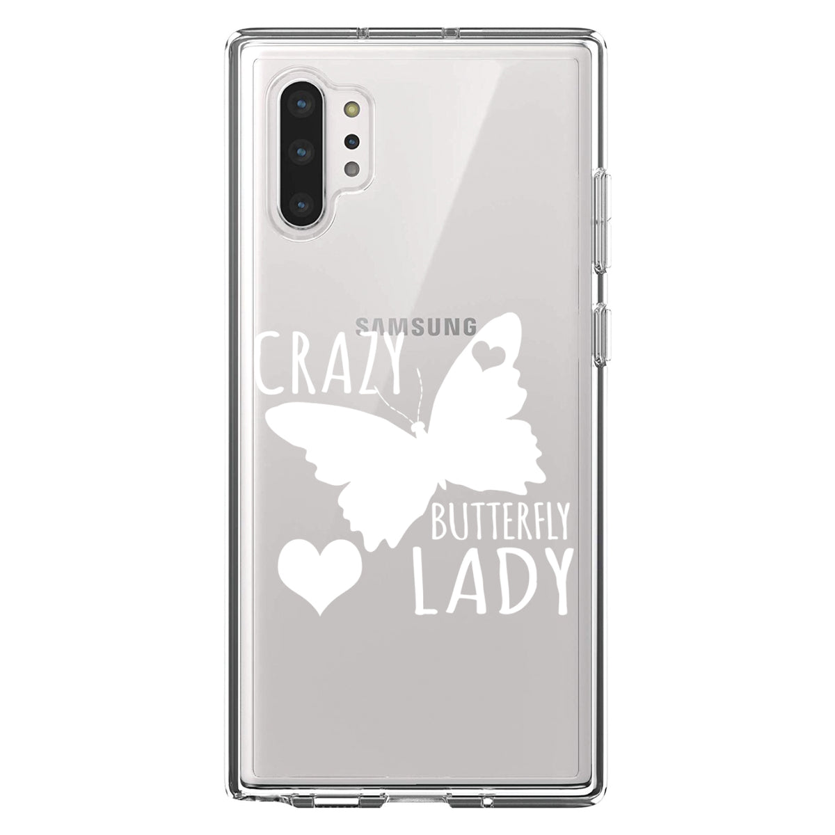 Crazy Butterfly Lady Clear Shockproof iPhone Case, view 10