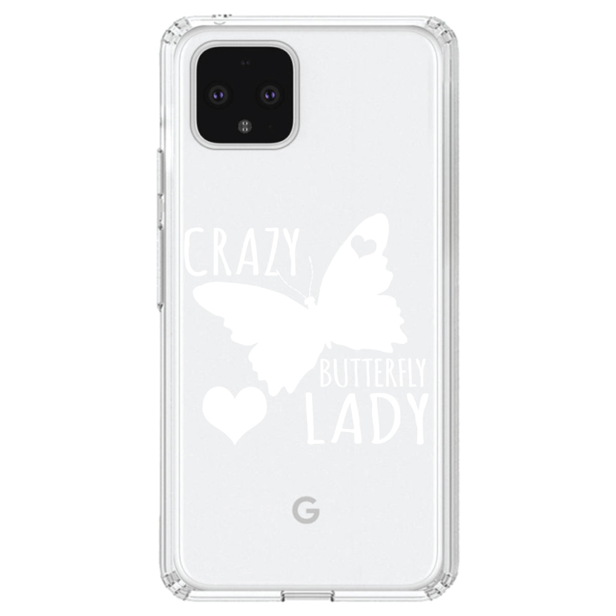 Crazy Butterfly Lady Clear Shockproof iPhone Case, view 23
