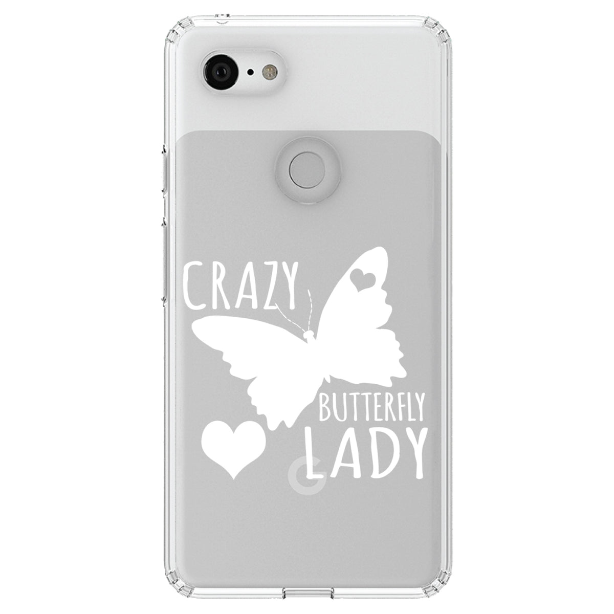 Crazy Butterfly Lady Clear Shockproof iPhone Case, view 21
