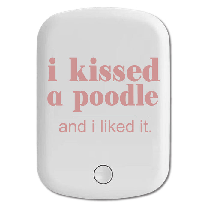 DistinctInk Magnetic Battery Pack, Wireless Portable Charger with USB-C Cable, Compatible with MagSafe iPhone 14 / 13 / 12 Series - I Kissed a Poodle & I Liked It