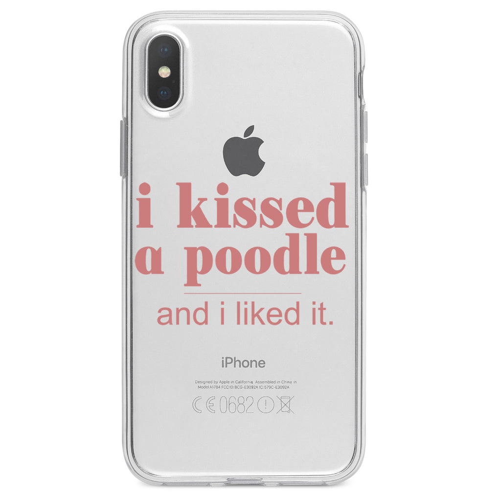 I Kissed a Poodle & I Liked It Clear Shockproof iPhone Case, view 3