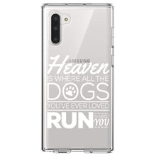DistinctInk® Clear Shockproof Hybrid Case for Apple iPhone / Samsung Galaxy / Google Pixel - Heaven is Where All the Dogs Greet You