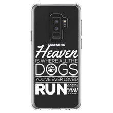 DistinctInk® Clear Shockproof Hybrid Case for Apple iPhone / Samsung Galaxy / Google Pixel - Heaven is Where All the Dogs Greet You