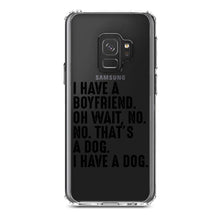 DistinctInk® Clear Shockproof Hybrid Case for Apple iPhone / Samsung Galaxy / Google Pixel - I Have a Boyfriend - No, That's a Dog
