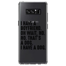 DistinctInk® Clear Shockproof Hybrid Case for Apple iPhone / Samsung Galaxy / Google Pixel - I Have a Boyfriend - No, That's a Dog