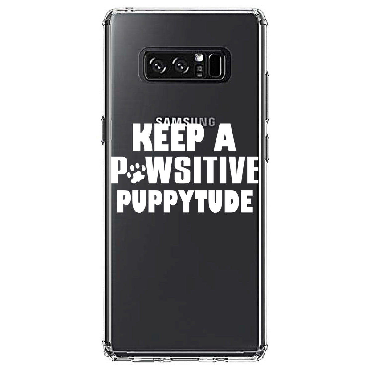 Keep a PAWsitive PUPPYtude Clear Shockproof iPhone Case, view 12