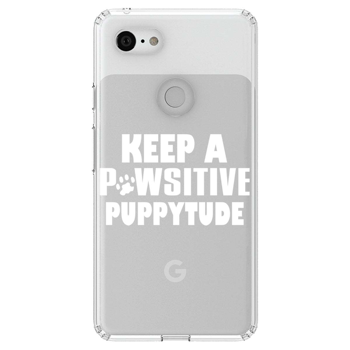 Keep a PAWsitive PUPPYtude Clear Shockproof iPhone Case, view 22