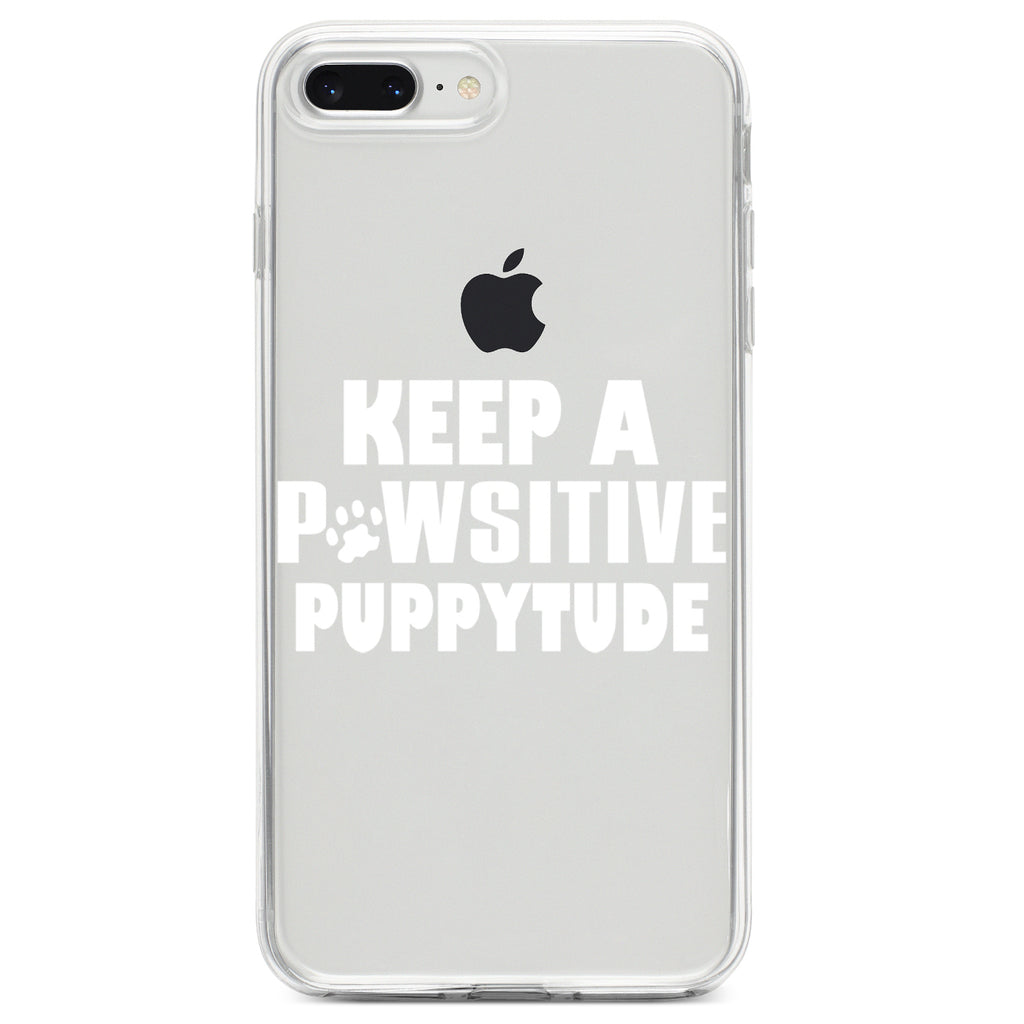 Keep a PAWsitive PUPPYtude Clear Shockproof iPhone Case, view 6