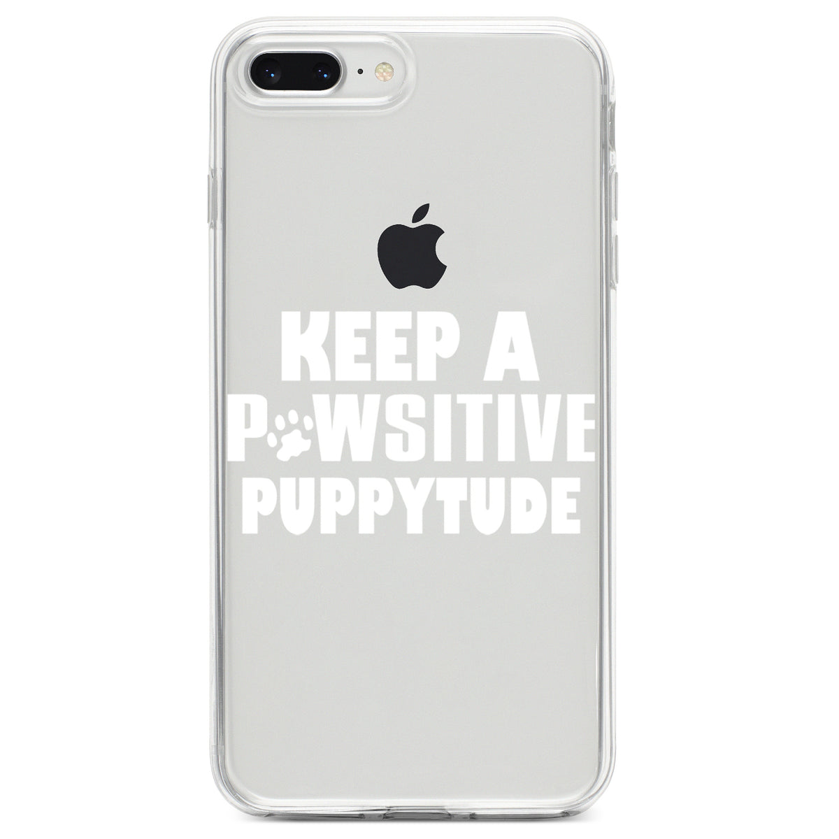 Keep a PAWsitive PUPPYtude Clear Shockproof iPhone Case, view 6