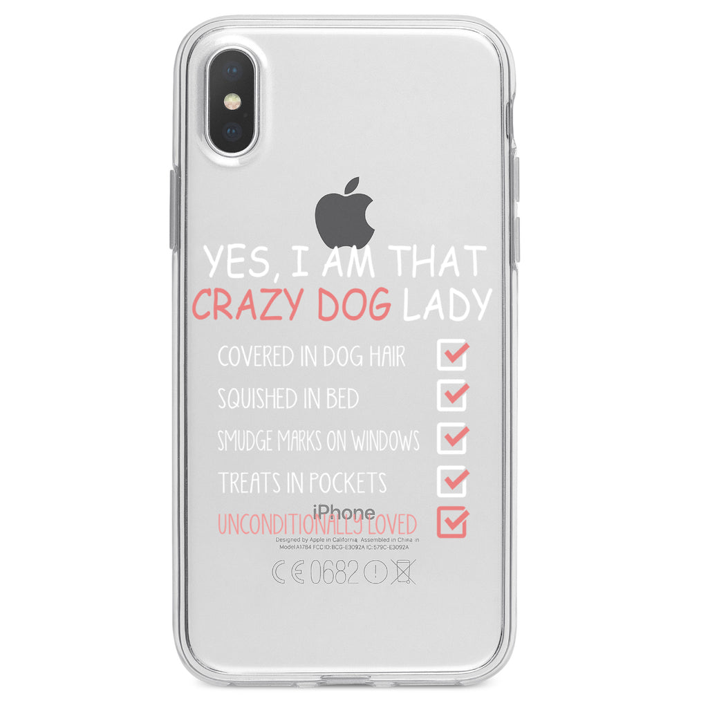 Yes, I Am That Crazy Dog Lady Clear Shockproof iPhone Case, view 4
