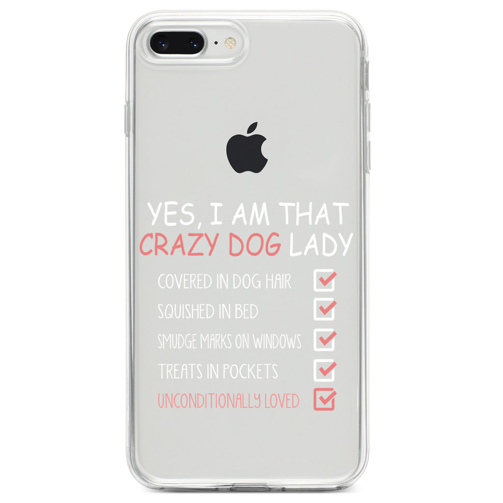 Yes, I Am That Crazy Dog Lady Clear Shockproof iPhone Case, view 6