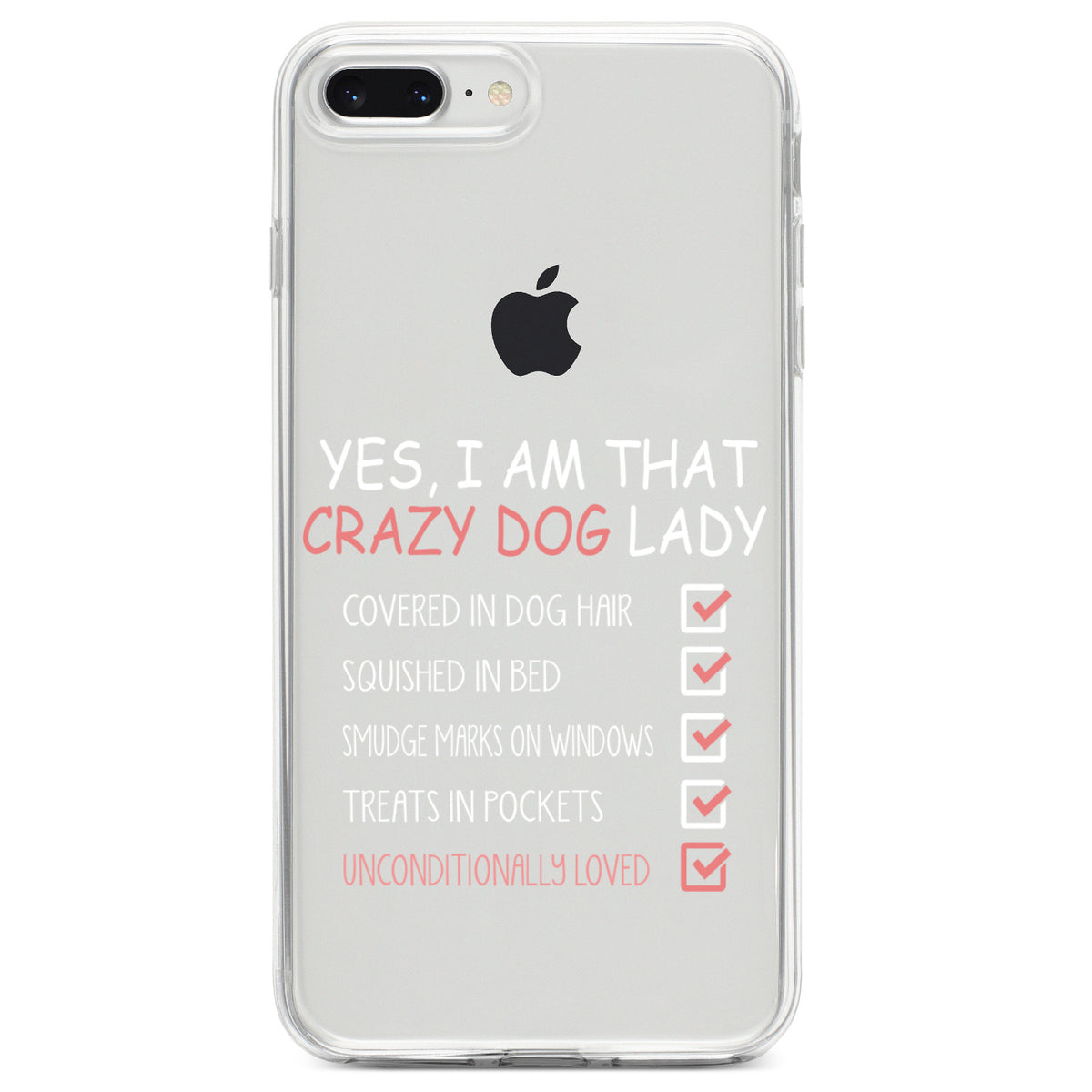 Yes, I Am That Crazy Dog Lady Clear Shockproof iPhone Case, view 6