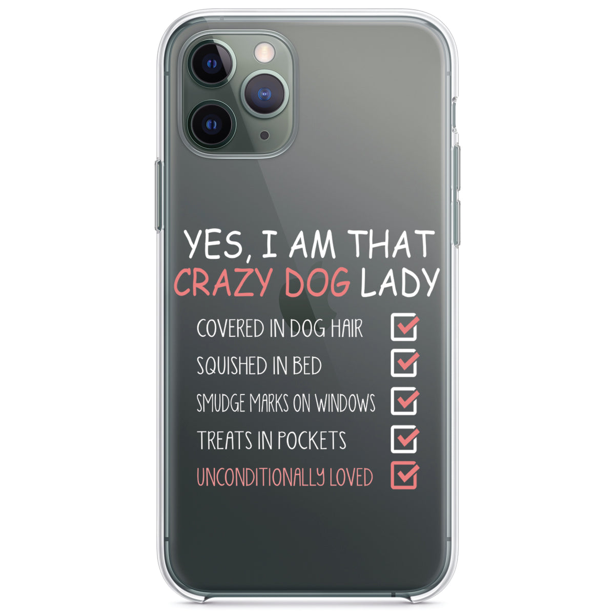 Yes, I Am That Crazy Dog Lady Clear Shockproof iPhone Case