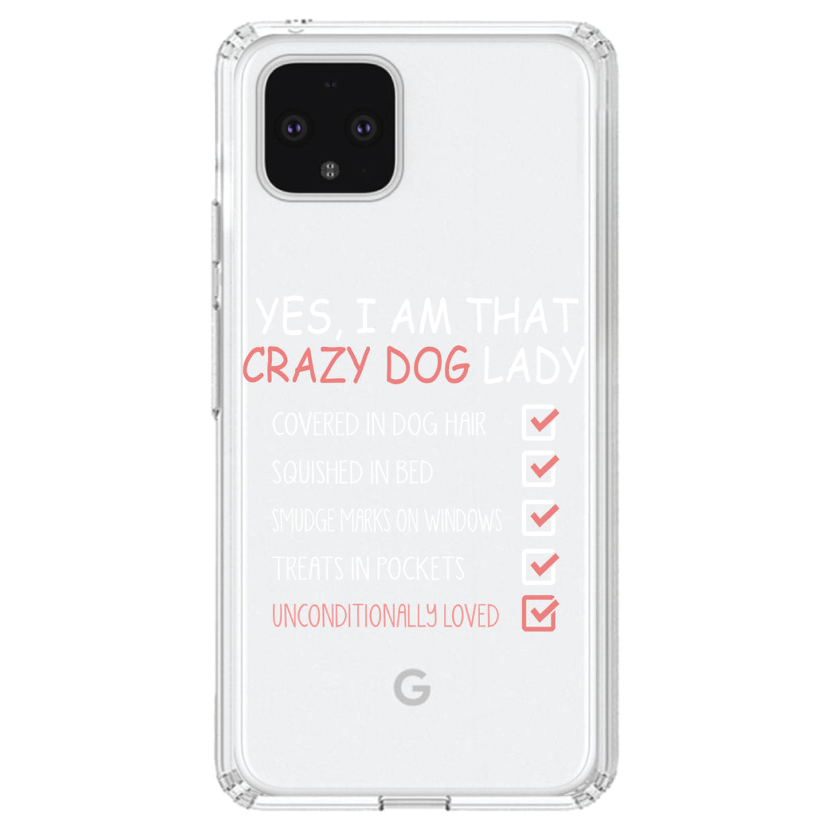 Yes, I Am That Crazy Dog Lady Clear Shockproof iPhone Case, view 24