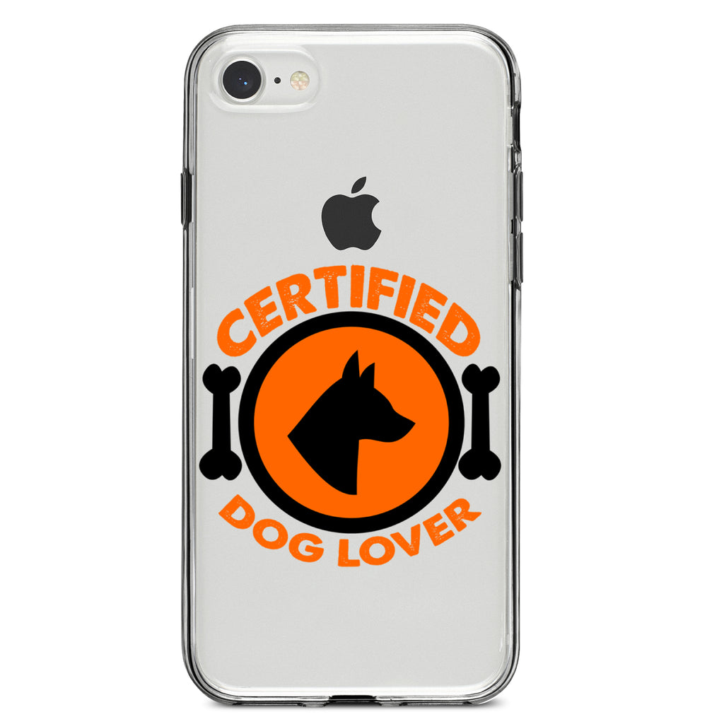 Certified Dog Lover Clear Shockproof iPhone Case, view 5