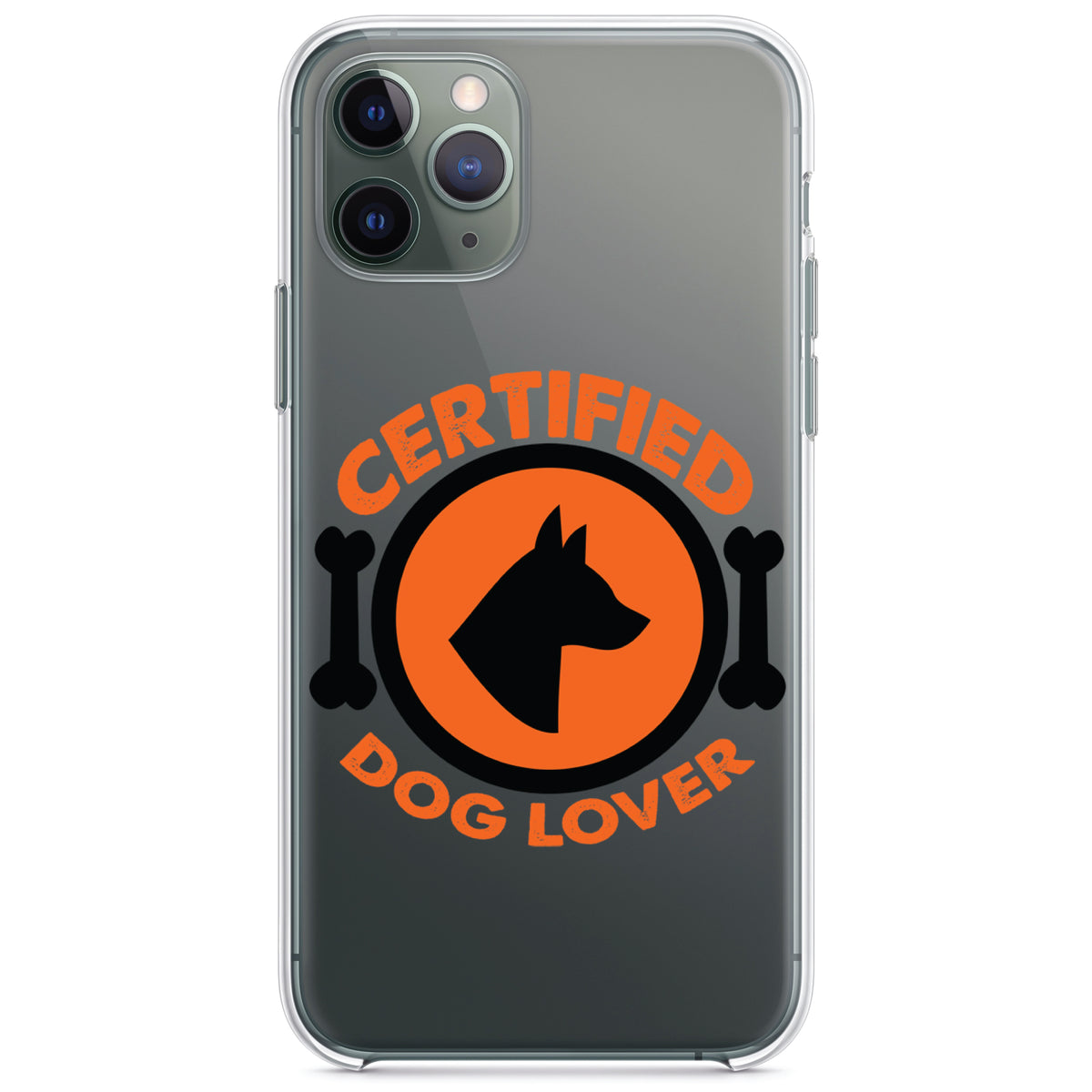 Certified Dog Lover Clear Shockproof iPhone Case