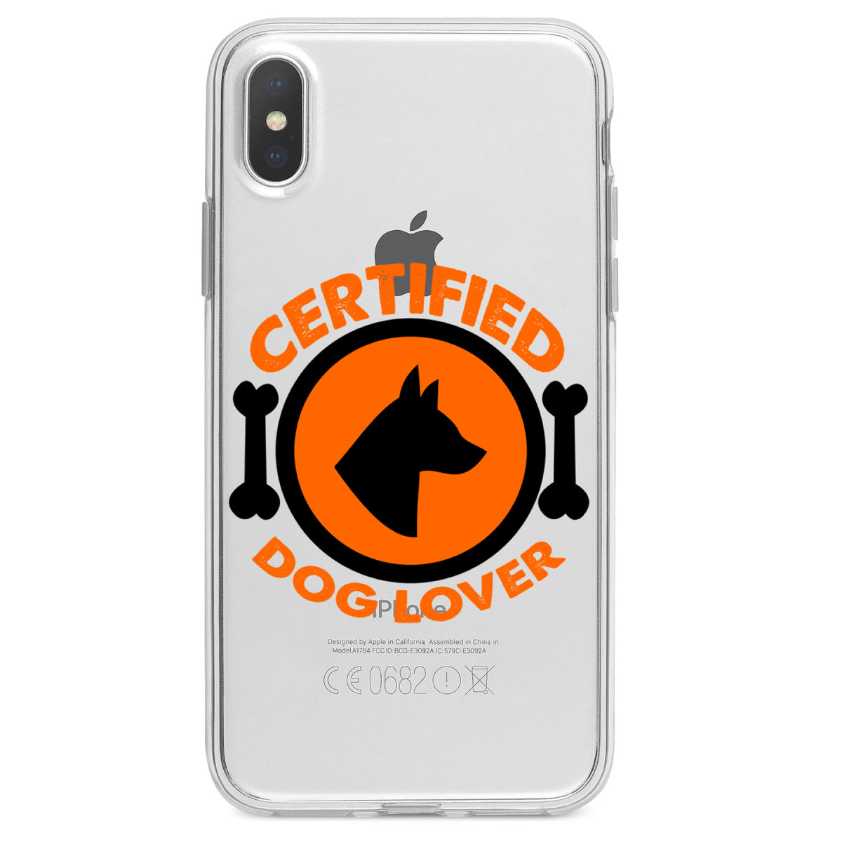 Certified Dog Lover Clear Shockproof iPhone Case, view 3