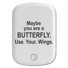 DistinctInk Magnetic Battery Pack, Wireless Portable Charger with USB-C Cable, Compatible with MagSafe iPhone 14 / 13 / 12 Series - Maybe You Are a Butterfly
