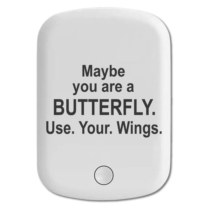DistinctInk Magnetic Battery Pack, Wireless Portable Charger with USB-C Cable, Compatible with MagSafe iPhone 14 / 13 / 12 Series - Maybe You Are a Butterfly