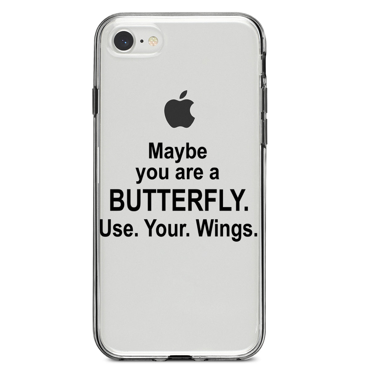 Maybe You Are a Butterfly Clear Shockproof iPhone Case, view 5