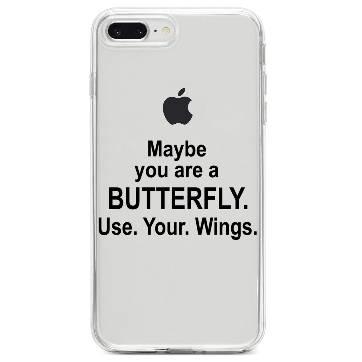 Maybe You Are a Butterfly Clear Shockproof iPhone Case, view 6