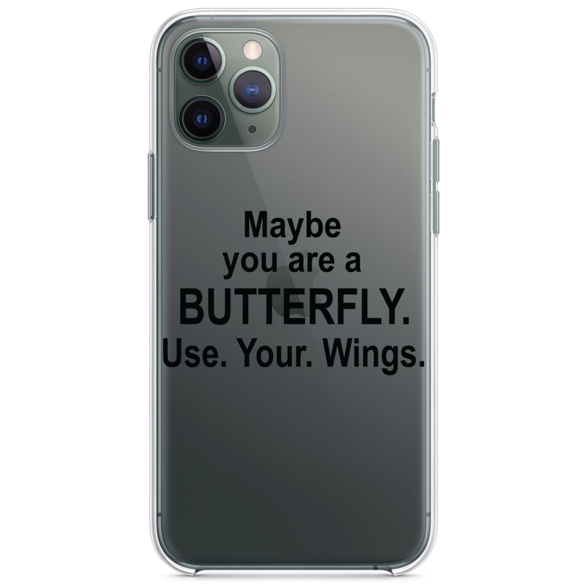 Maybe You Are a Butterfly Clear Shockproof iPhone Case