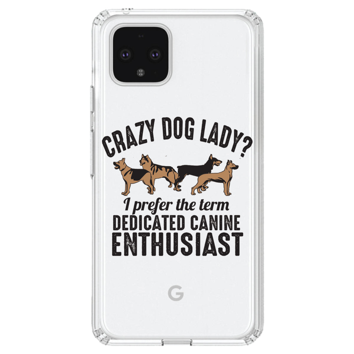 Crazy Dog Lady? Canine Enthusiast Clear Shockproof iPhone Case, view 24