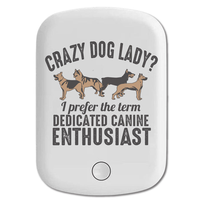 DistinctInk Magnetic Battery Pack, Wireless Portable Charger with USB-C Cable, Compatible with MagSafe iPhone 14 / 13 / 12 Series - Crazy Dog Lady?  Canine Enthusiast