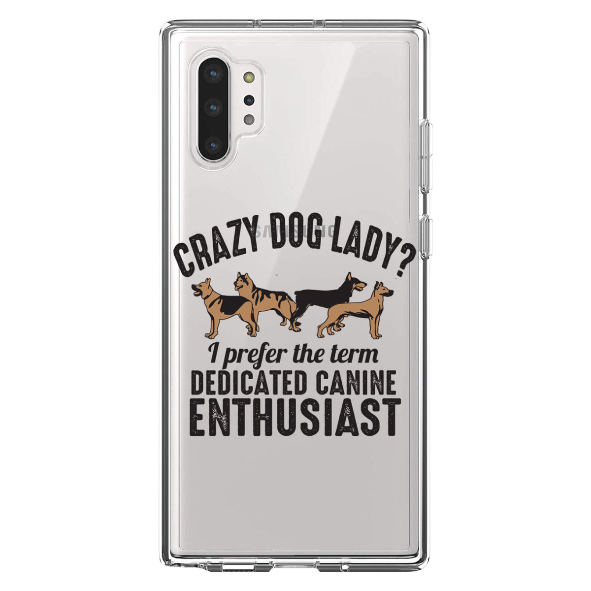 Crazy Dog Lady? Canine Enthusiast Clear Shockproof iPhone Case, view 10