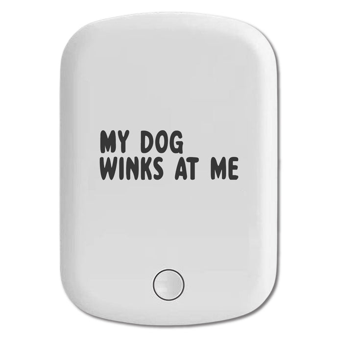 DistinctInk Magnetic Battery Pack, Wireless Portable Charger with USB-C Cable, Compatible with MagSafe iPhone 14 / 13 / 12 Series - Tell Me It's Just a Dog - You're an Idiot