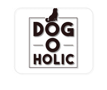 DistinctInk Custom Foam Rubber Mouse Pad - 1/4" Thick - Dog O Holic - Dogoholic