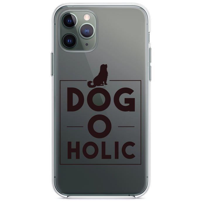 DistinctInk® Clear Shockproof Hybrid Case for Apple iPhone / Samsung Galaxy / Google Pixel - Dog O Holic - Dogoholic