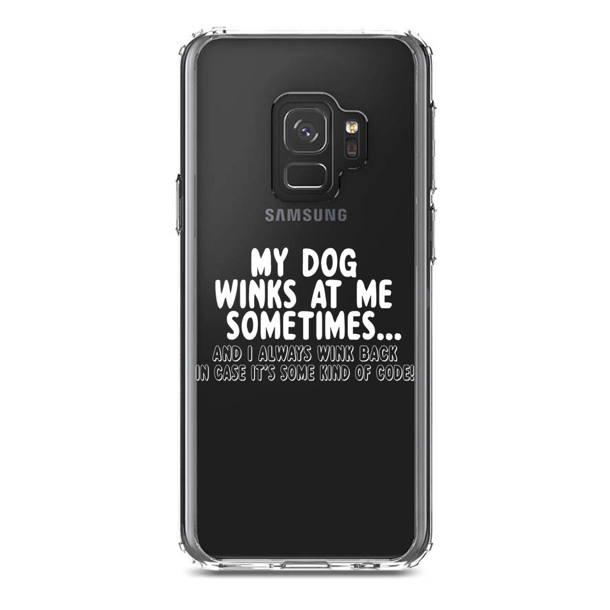 My Dog Winks at Me Sometimes Clear Shockproof iPhone Case, view 19