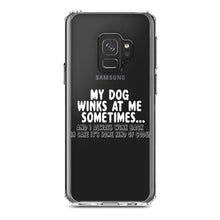 DistinctInk® Clear Shockproof Hybrid Case for Apple iPhone / Samsung Galaxy / Google Pixel - My Dog Winks at Me Sometimes