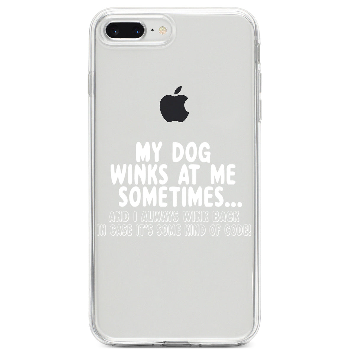 My Dog Winks at Me Sometimes Clear Shockproof iPhone Case, view 6