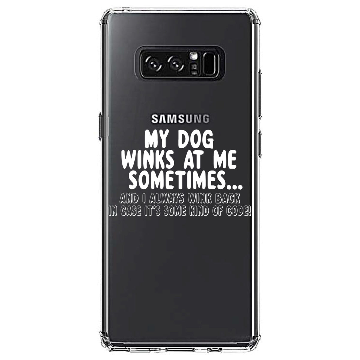 My Dog Winks at Me Sometimes Clear Shockproof iPhone Case, view 12