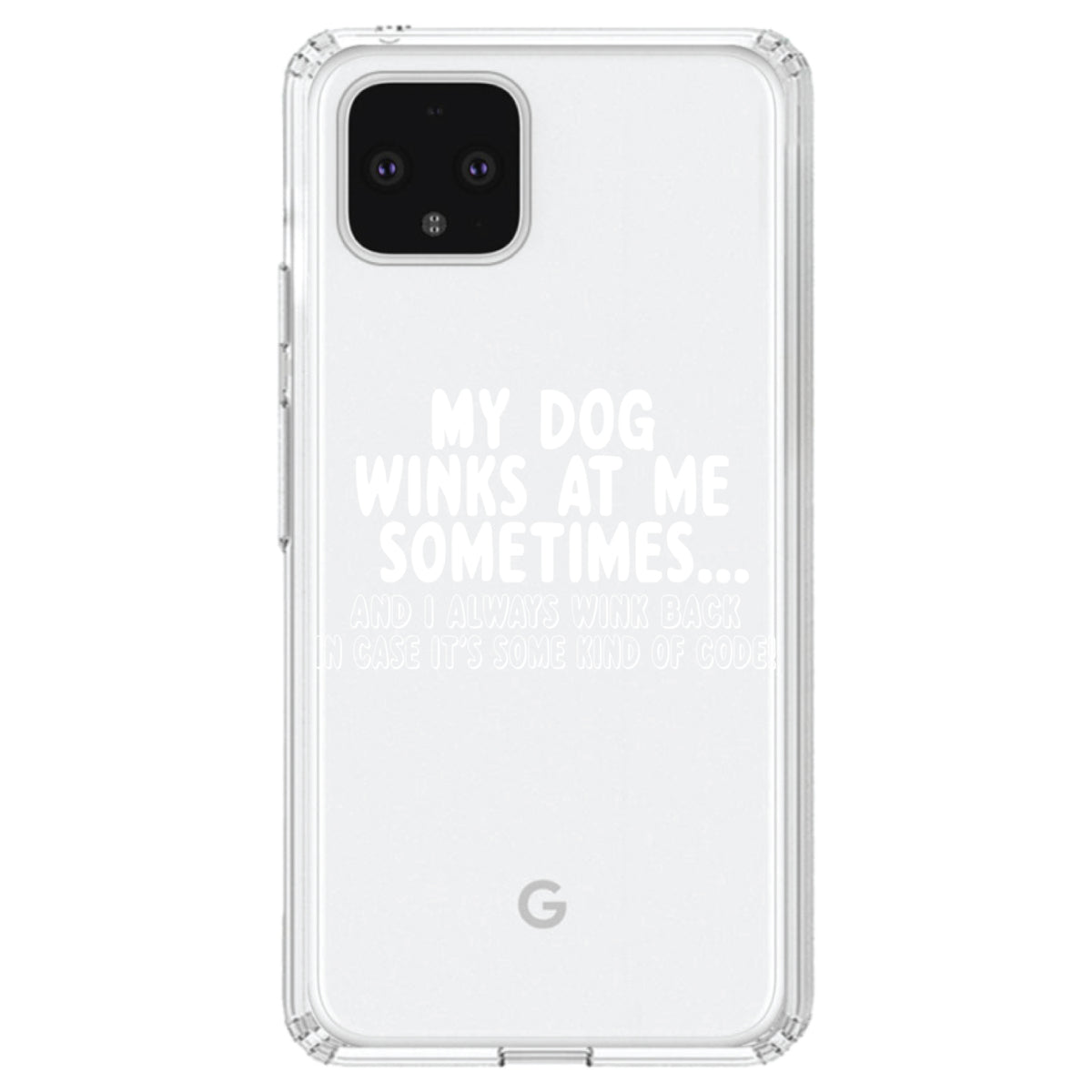 My Dog Winks at Me Sometimes Clear Shockproof iPhone Case, view 24