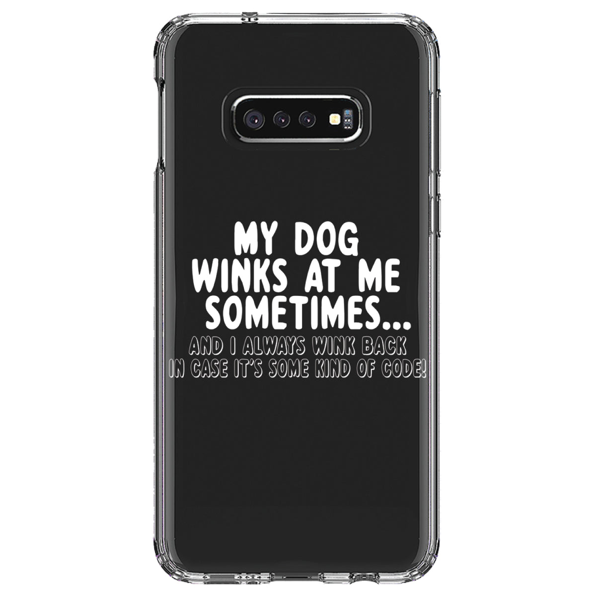 My Dog Winks at Me Sometimes Clear Shockproof iPhone Case, view 18