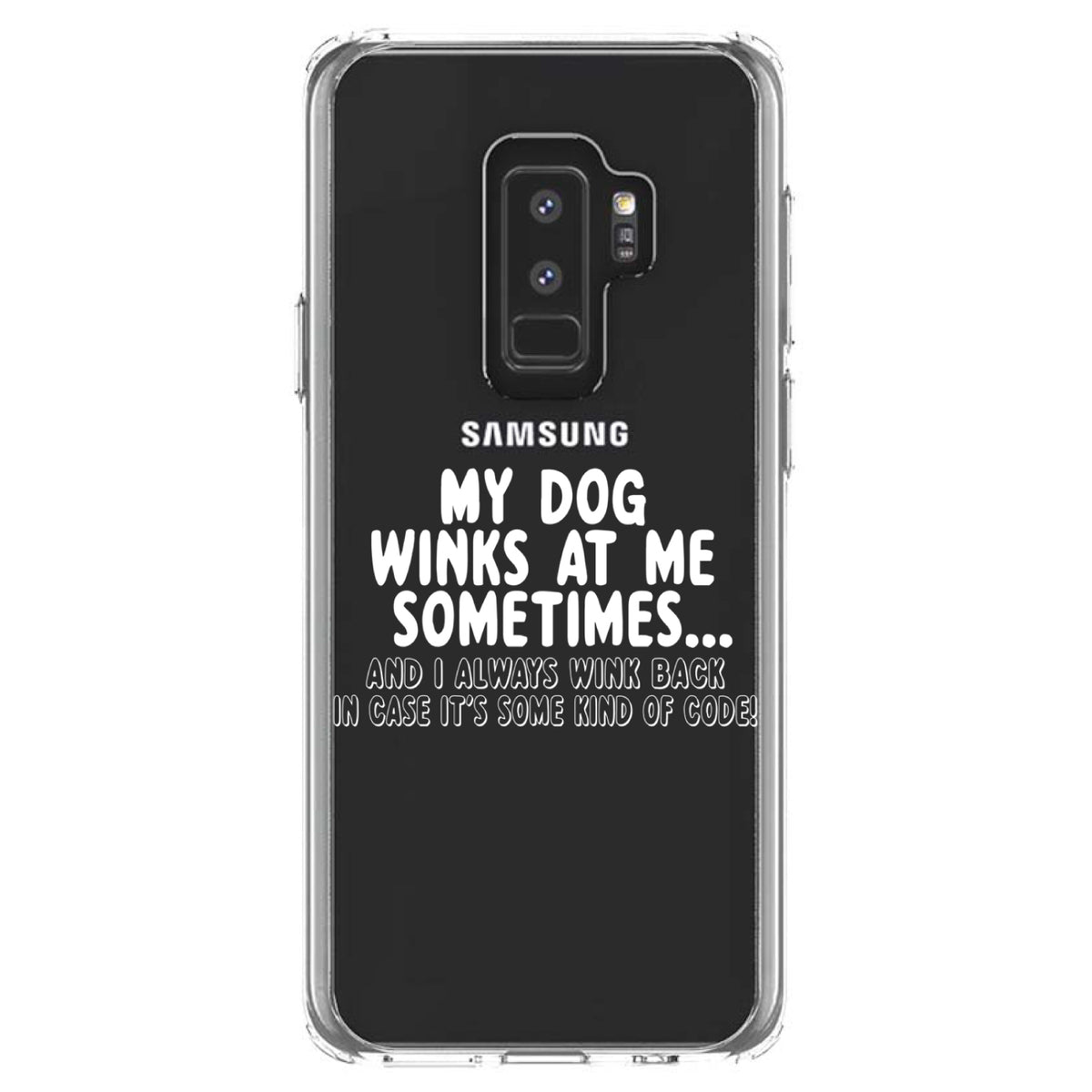 My Dog Winks at Me Sometimes Clear Shockproof iPhone Case, view 20