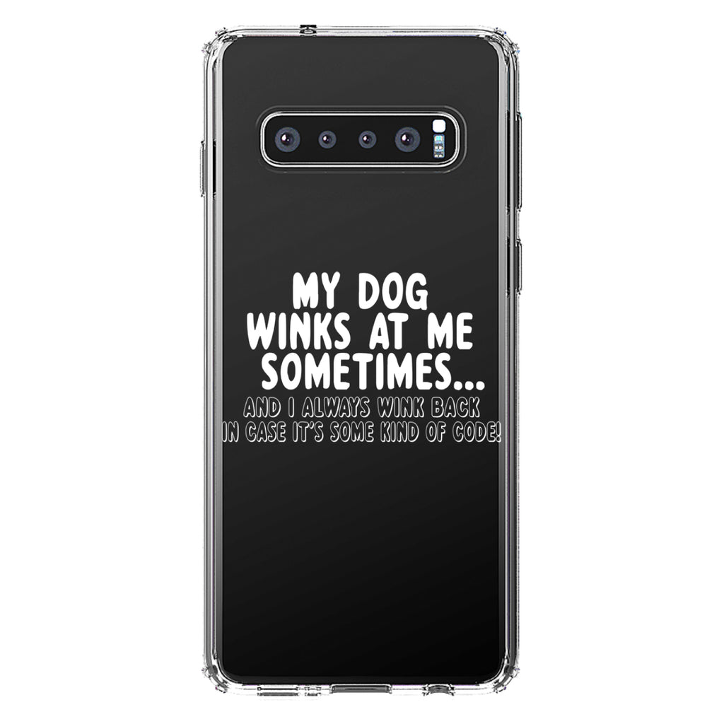 My Dog Winks at Me Sometimes Clear Shockproof iPhone Case, view 17