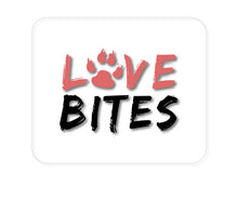 DistinctInk Custom Foam Rubber Mouse Pad - 1/4" Thick - Love Bits - Dog Paw