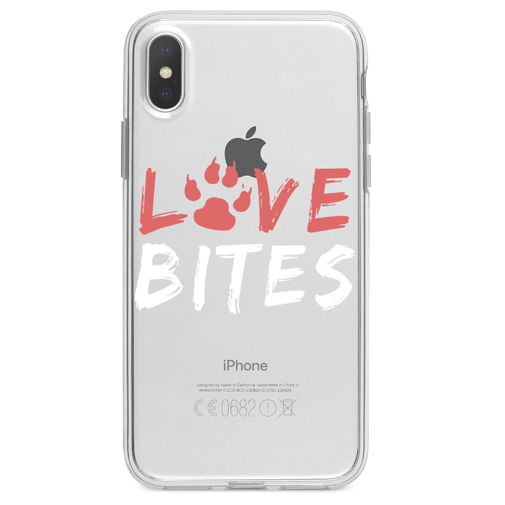 Love Bits, Dog Paw Clear Shockproof iPhone Case, view 3