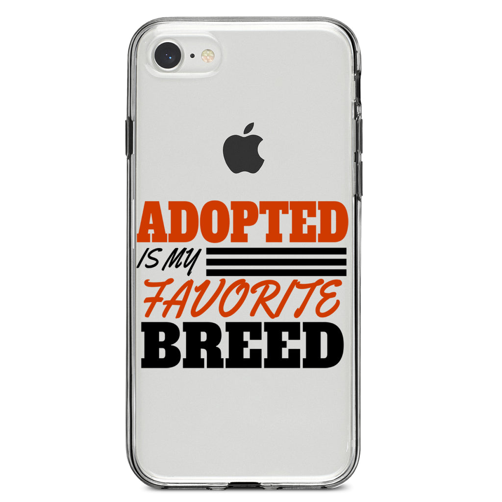 Adopted is My Favorite Breed Clear Shockproof iPhone Case, view 5