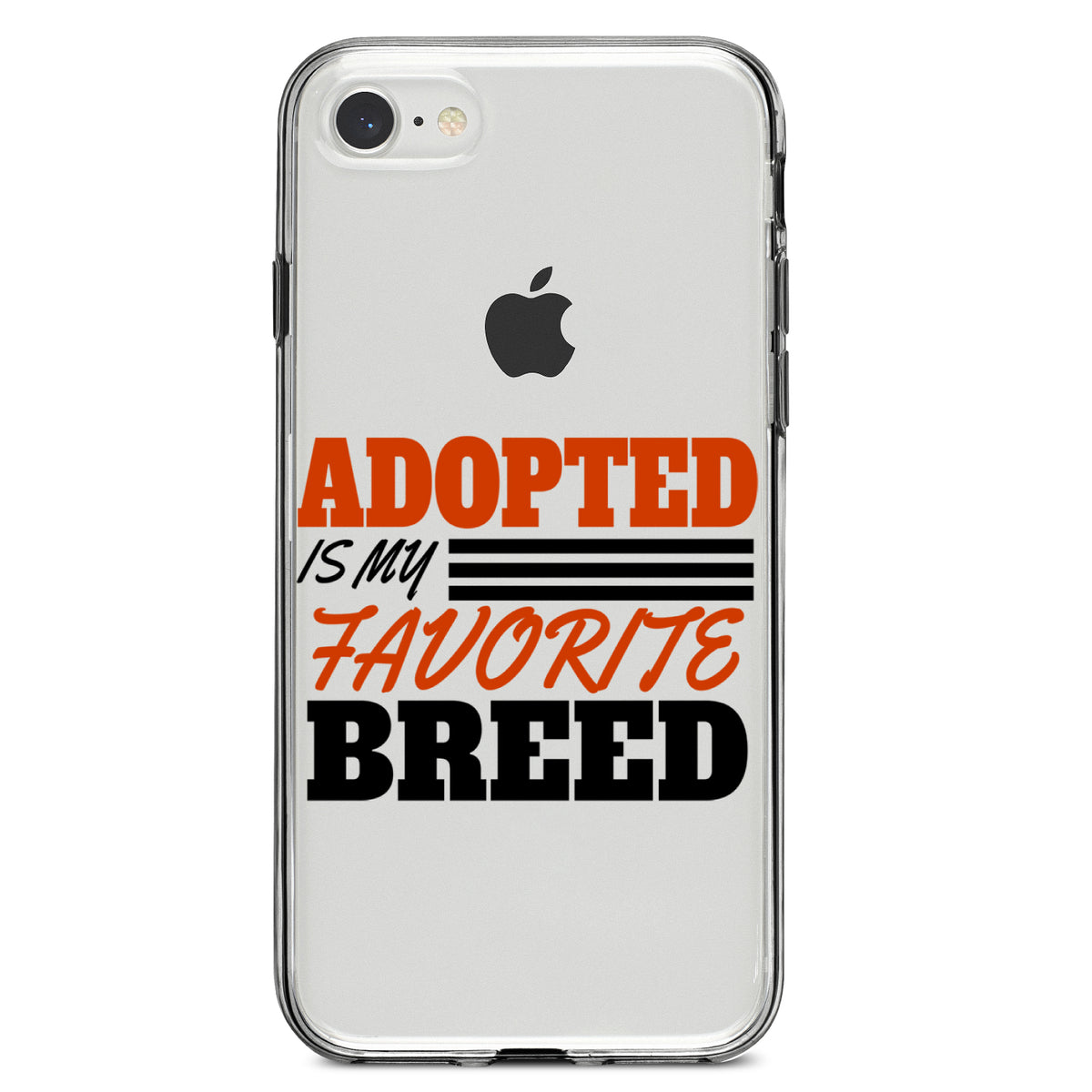 Adopted is My Favorite Breed Clear Shockproof iPhone Case, view 5