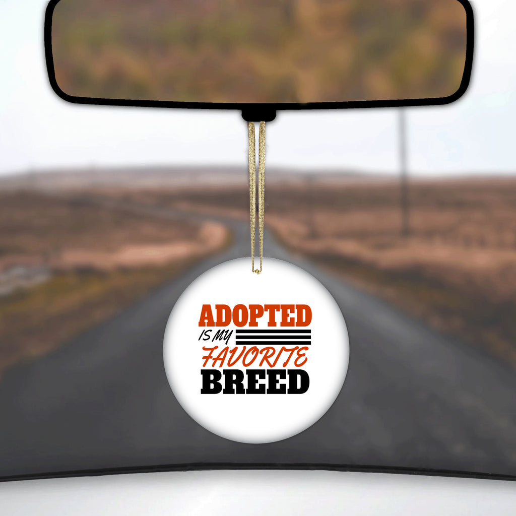 Adopted is My Favorite Breed Ceramic Ornament, view 3