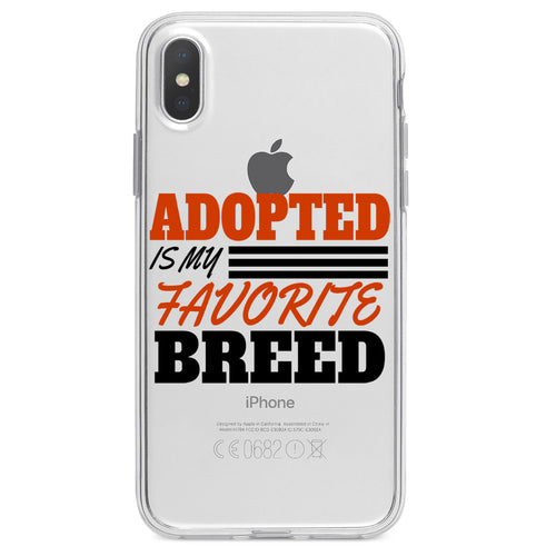 Adopted is My Favorite Breed Clear Shockproof iPhone Case, view 2