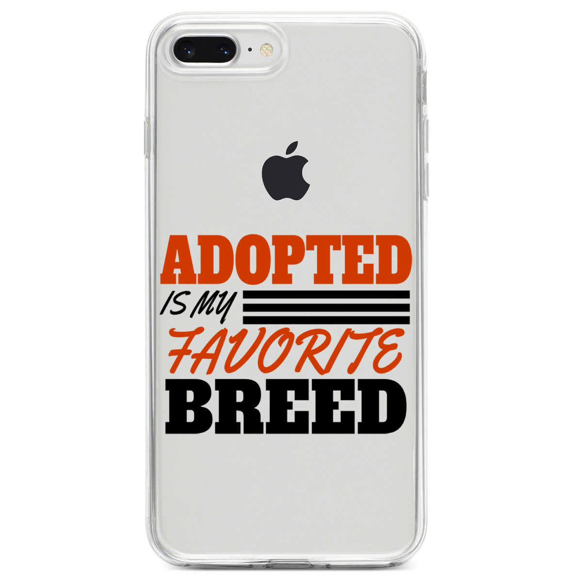 Adopted is My Favorite Breed Clear Shockproof iPhone Case, view 6