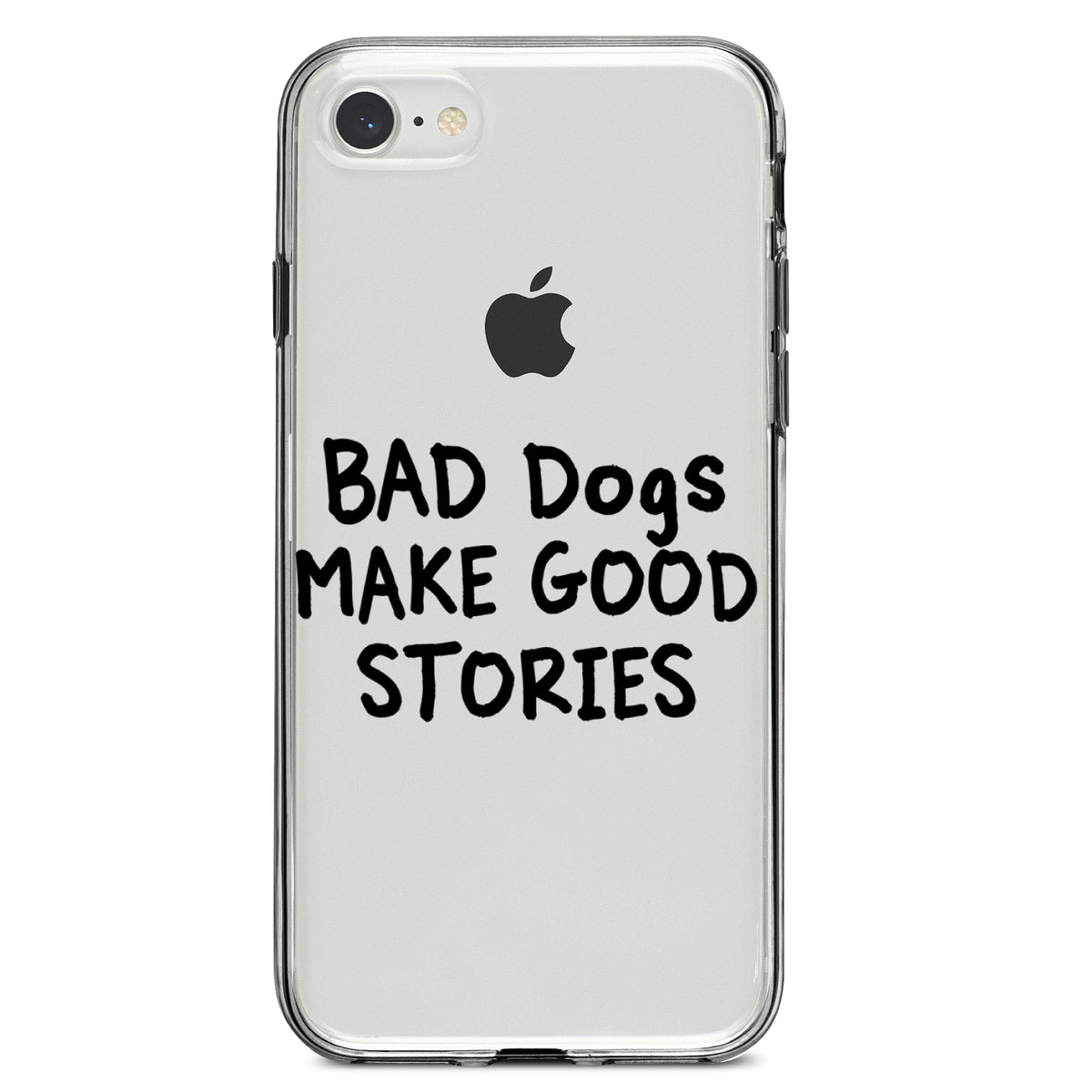 Bad Dogs Make Good Stories Clear Shockproof iPhone Case, view 5