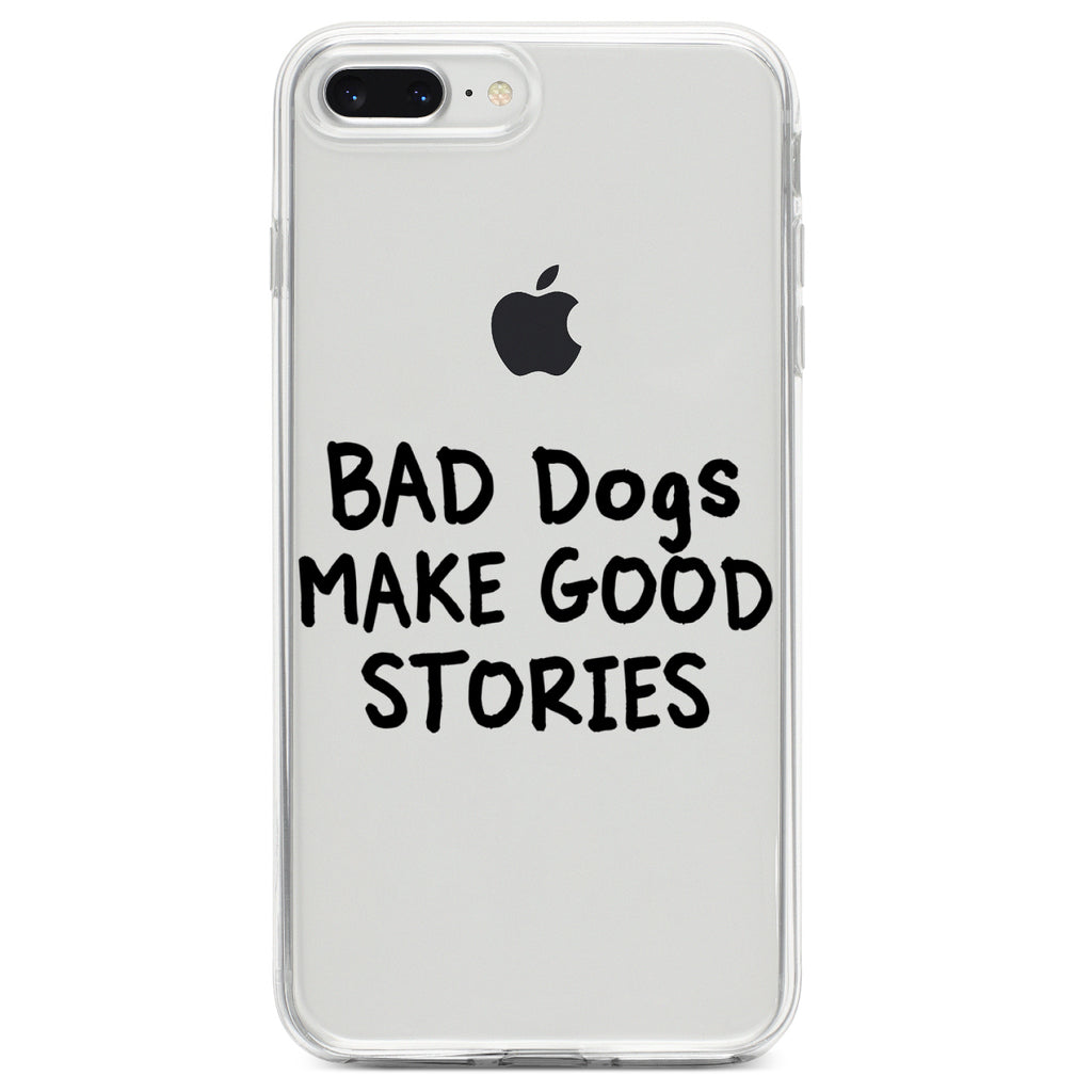 Bad Dogs Make Good Stories Clear Shockproof iPhone Case, view 6